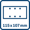 Sanding sheet 115 x 107 mm, 6 holes