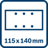 Sanding sheet 115 x 140 mm, 6 holes