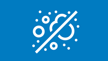 Symbol for moisture protection on a blue background.