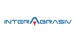 Logo of Interabrasiv in blue and red on a white background.